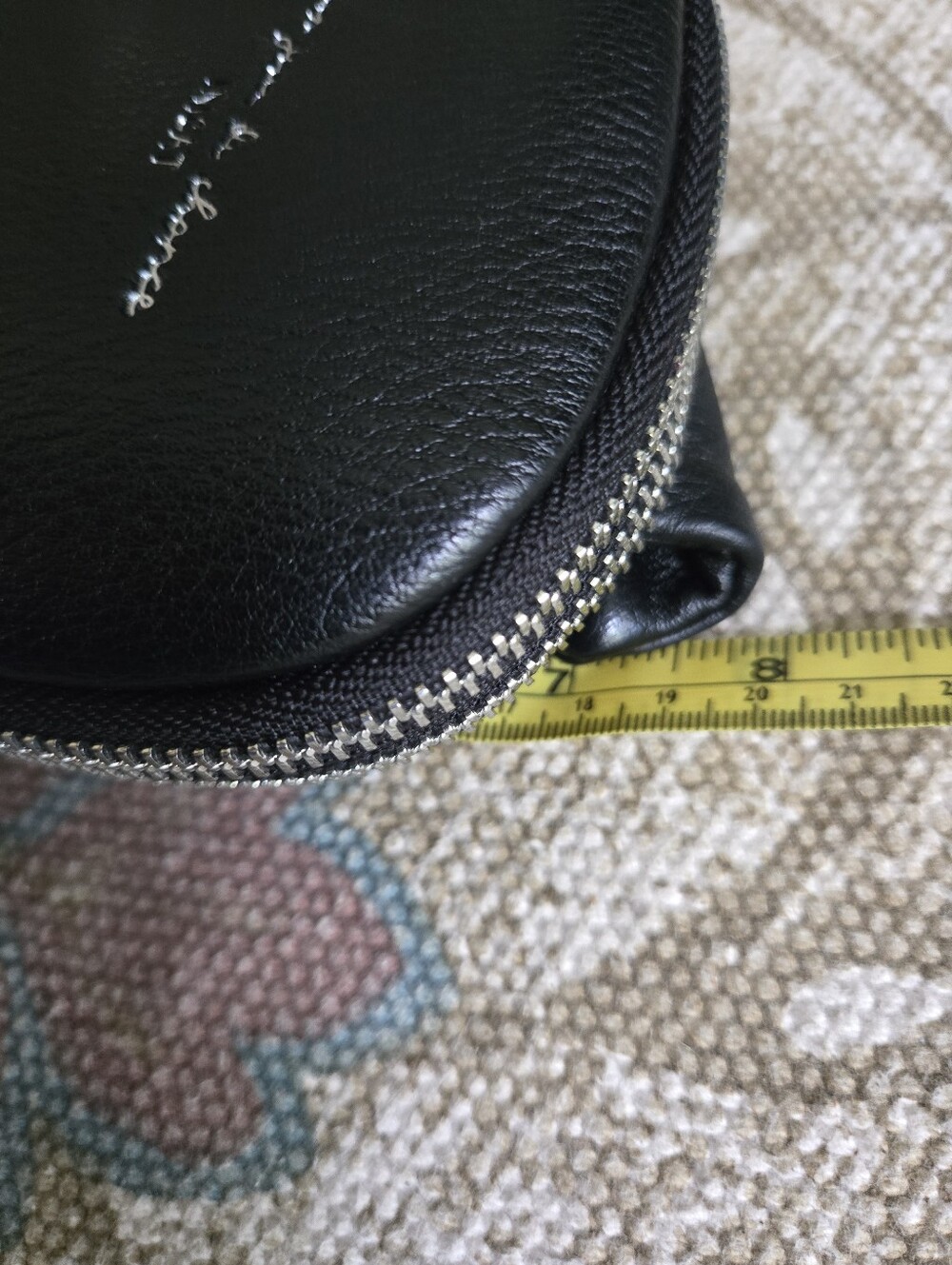 Inicat Black Crossbody Sling Bag -Vegan Leather Silver Hardware - Picture 8 of 12